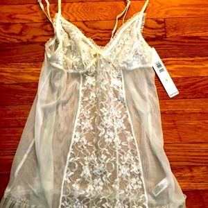 DKNY lingerie baby doll size S lacy white gorgeous new